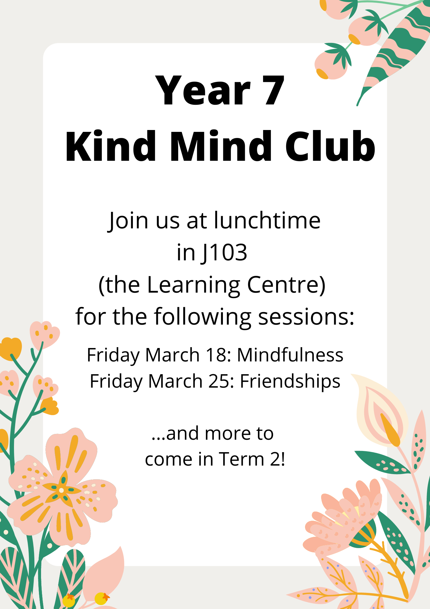 Year 7 Kind Mind Club